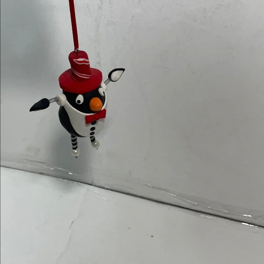 Charming Penguin Bird Toy - Red, Black, and White